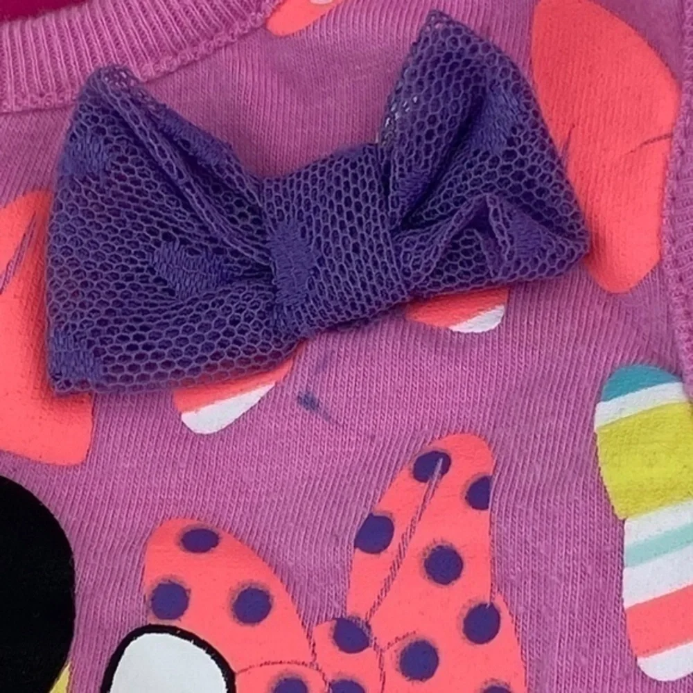 Disney Girls Minnie Mouse Dress Size 4 Sleeveless Bows